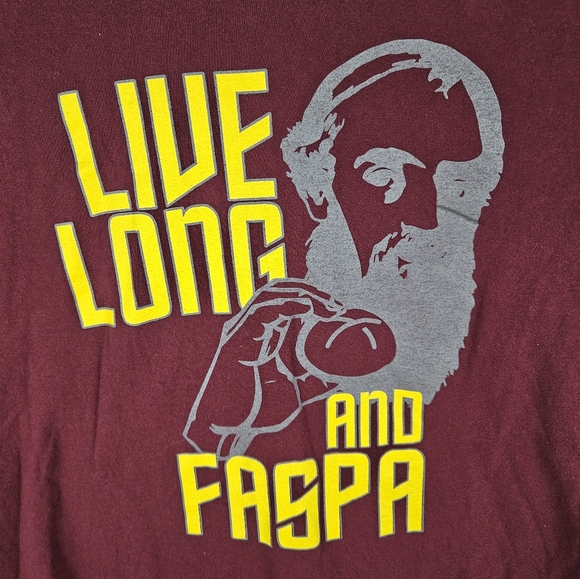 ATC | "Live Long And Faspa" Mennonite sport sleeve crewneck tee t-shirt - Picture 2 of 5